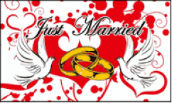 Just Married Flags